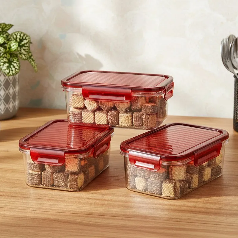 SmartStore Red Food Container (800 mL Each) - Set Of Three media 1