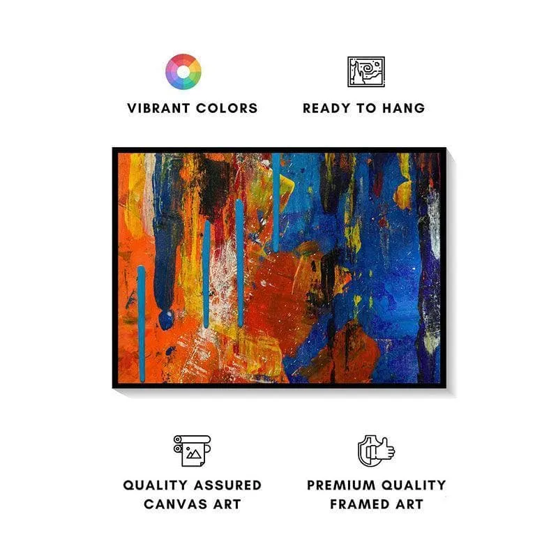 Deep-Colored Art Canvas Painting - Black Frame media 4
