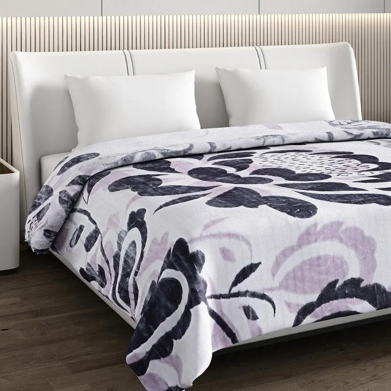 Monte Carlo Floral Harmony Blanket (Blue) - 900 GSM media 4