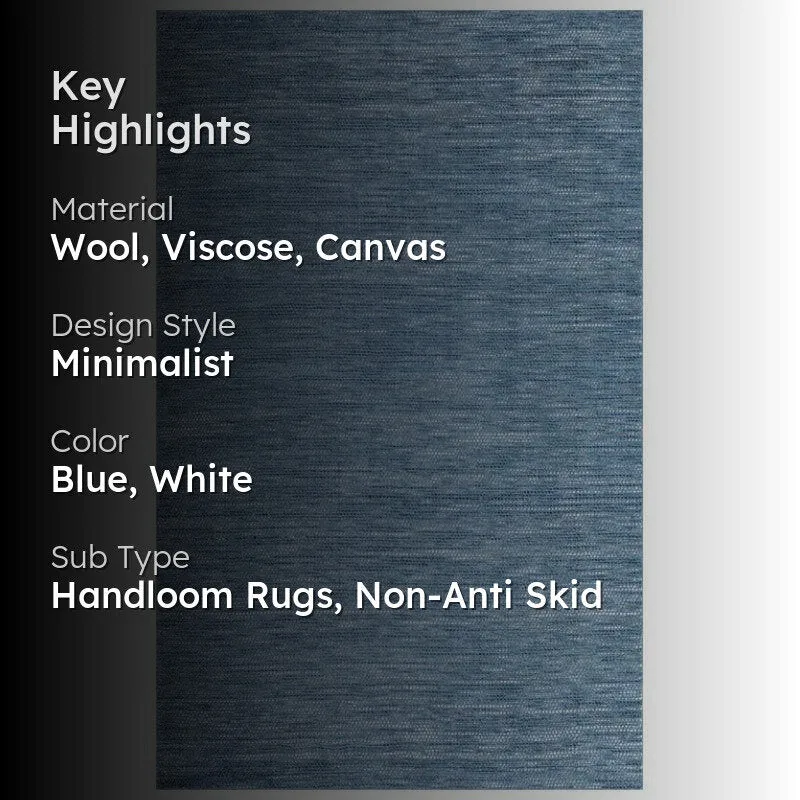 Lasumi Hand Woven Wool Rug - Blue media 2