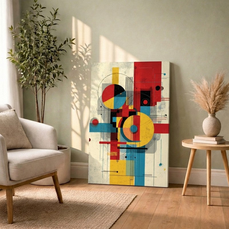 Neon Scatter Abstract Canvas Wall Art