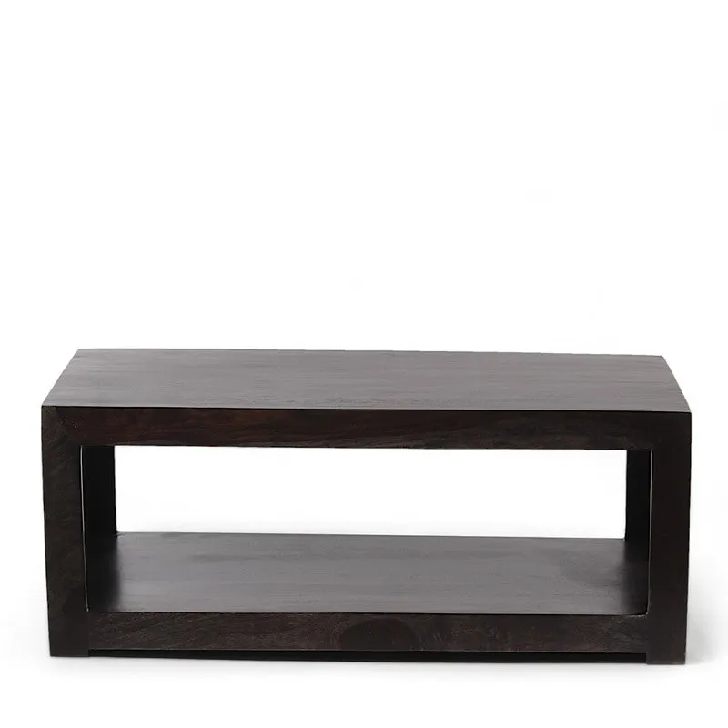 Borvon Sheesham Wooden Center Table - Black media 4