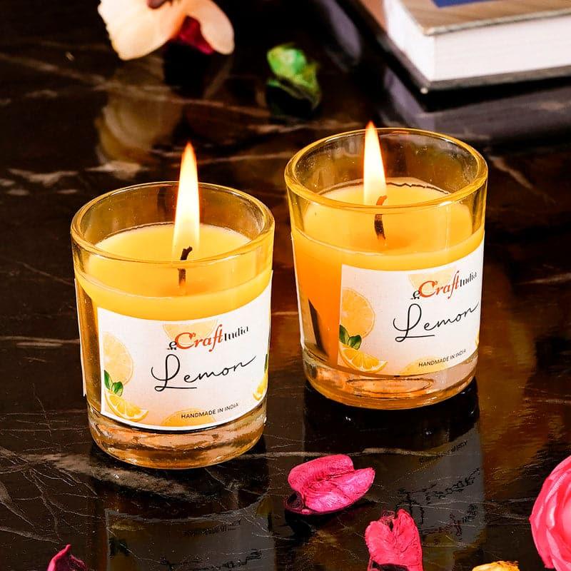 Seema Lemon Scented Candle - Set Of Two media 3