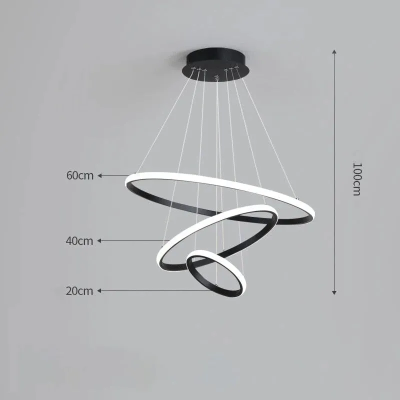 Sky Drop LED Modern Ceiling Lamp - Black media 5