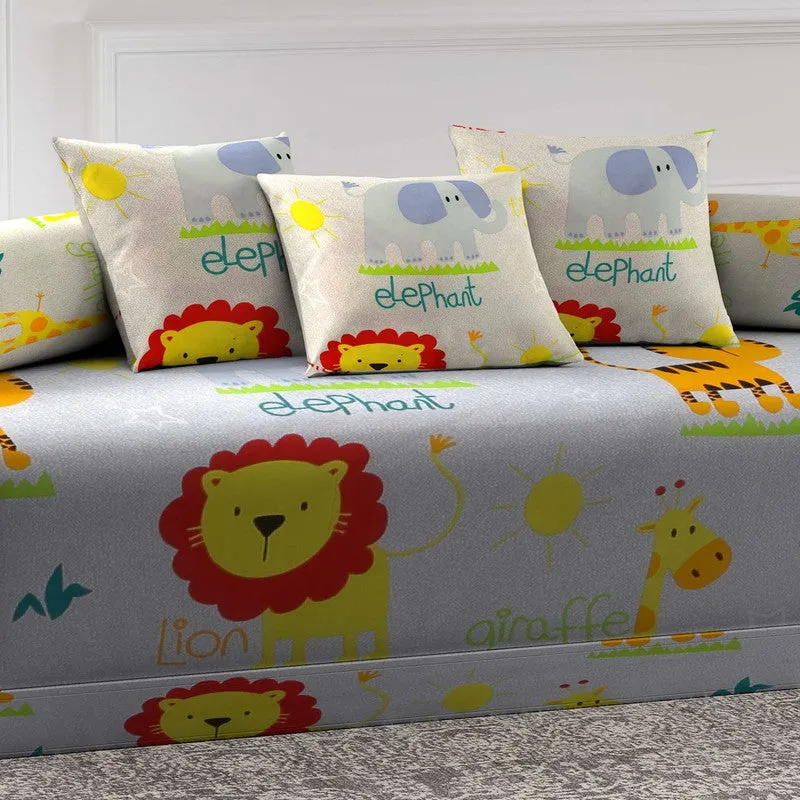 Funzo Printed Diwan Set - Six Piece Set media 4