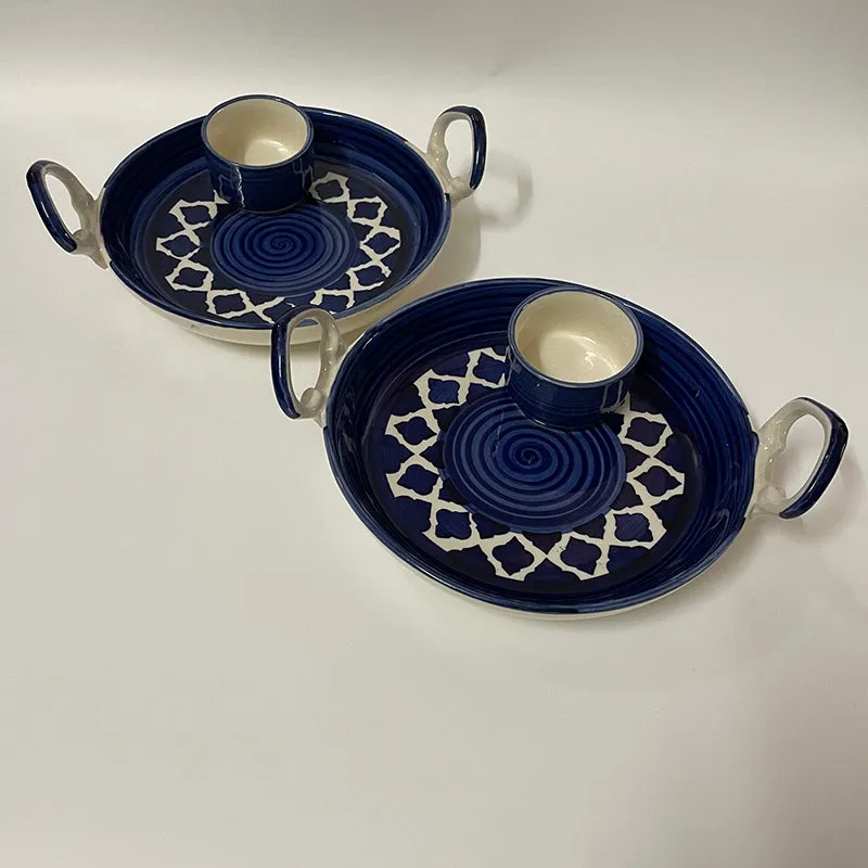 Alkina Ceramic Platter Blue - Set of Two media 5