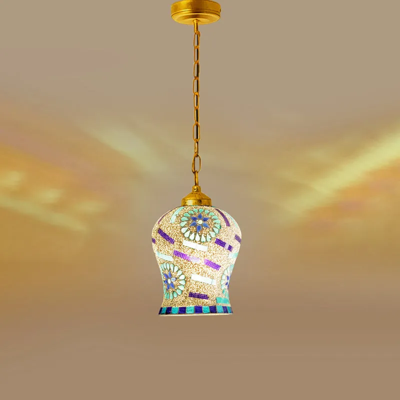 Mosaic Flora Glass Ceiling Lamp media 5