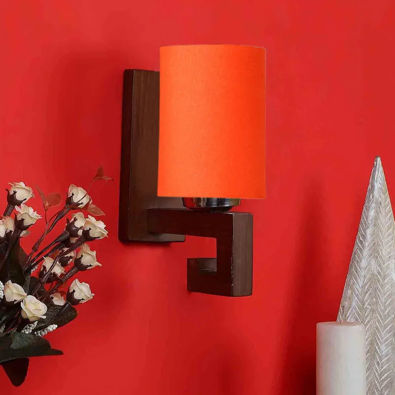 Sienna Cylindrical Wooden Wall Lamp media 3