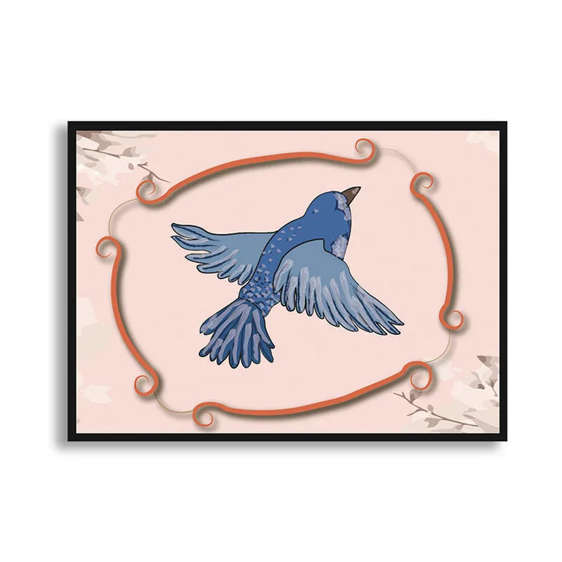 Sparrow Flight Wall Art with Black Frame media 3