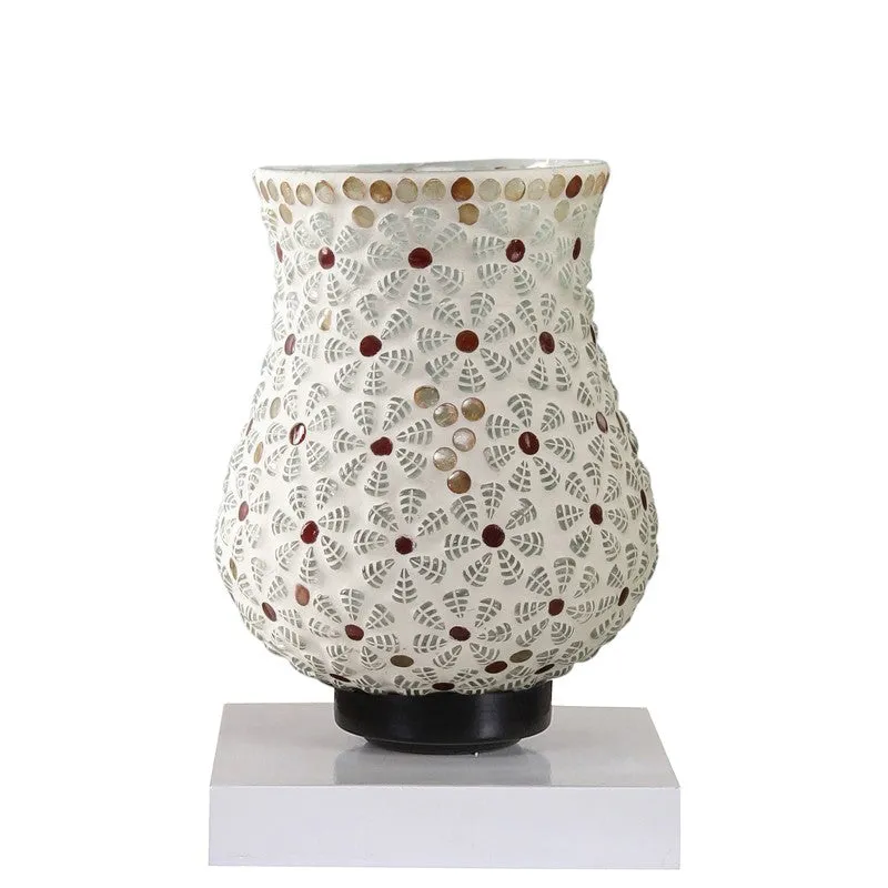 Rayelle Mosaic Glass Table Lamp With Wooden Base - Multicolor media 5