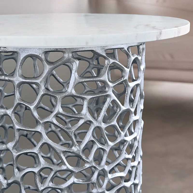 Intrica Tall Neo Aluminum Side Table - Silver media 4