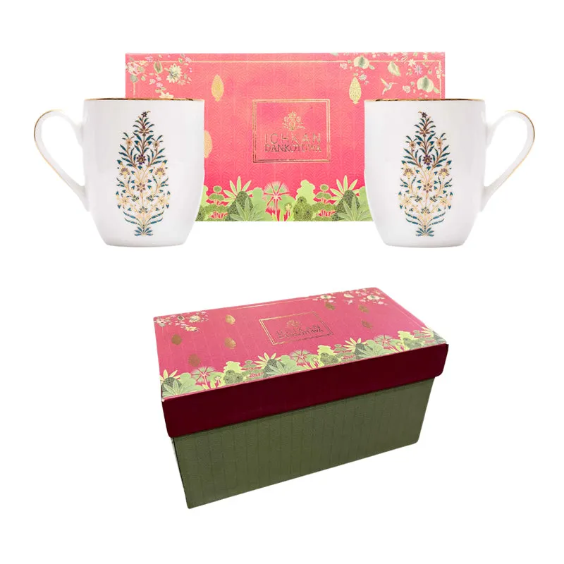 Gilded Shahi Coupe 24k Gold Brushed Porcelain Coffee Mug(280 mL Each) - Set Of Two media 7