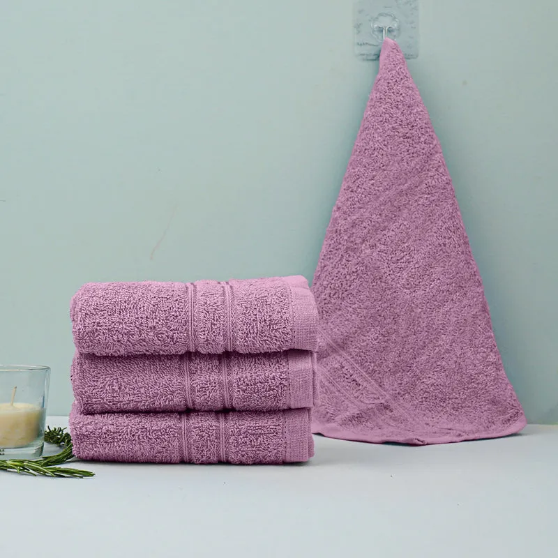 Micro Cotton LuxeDry Soothe Face Towel (Purple) - Set Of Four media 3