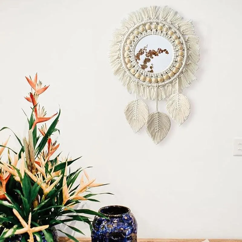 Frorieta Macrame Wall Mirror media 3
