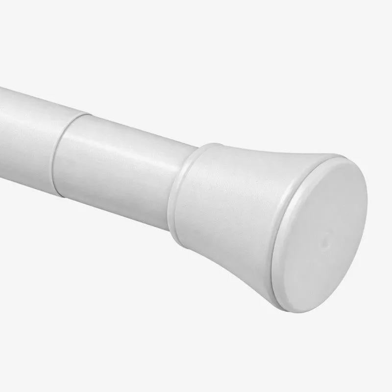 Slide Fit Extendable Metal No Drill Curtain Tension Rod - White media 3