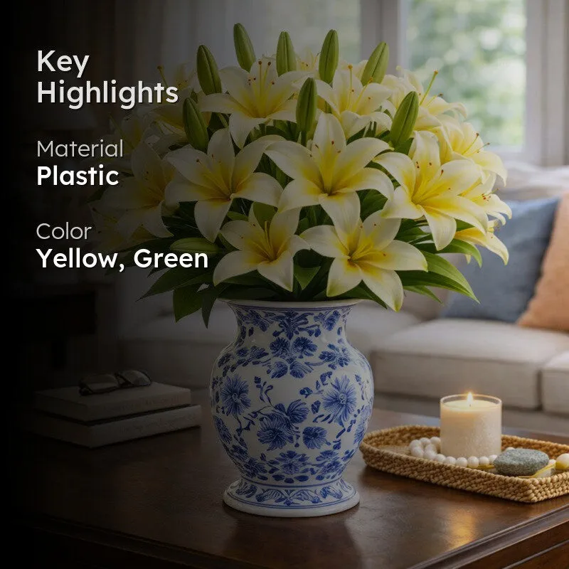 Petalune Lily Artificial Flower - Set Of Four media 2