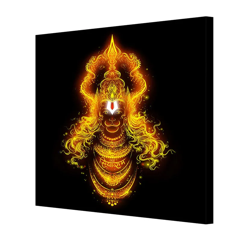 Mystical Hanuman Wall Painting media 5