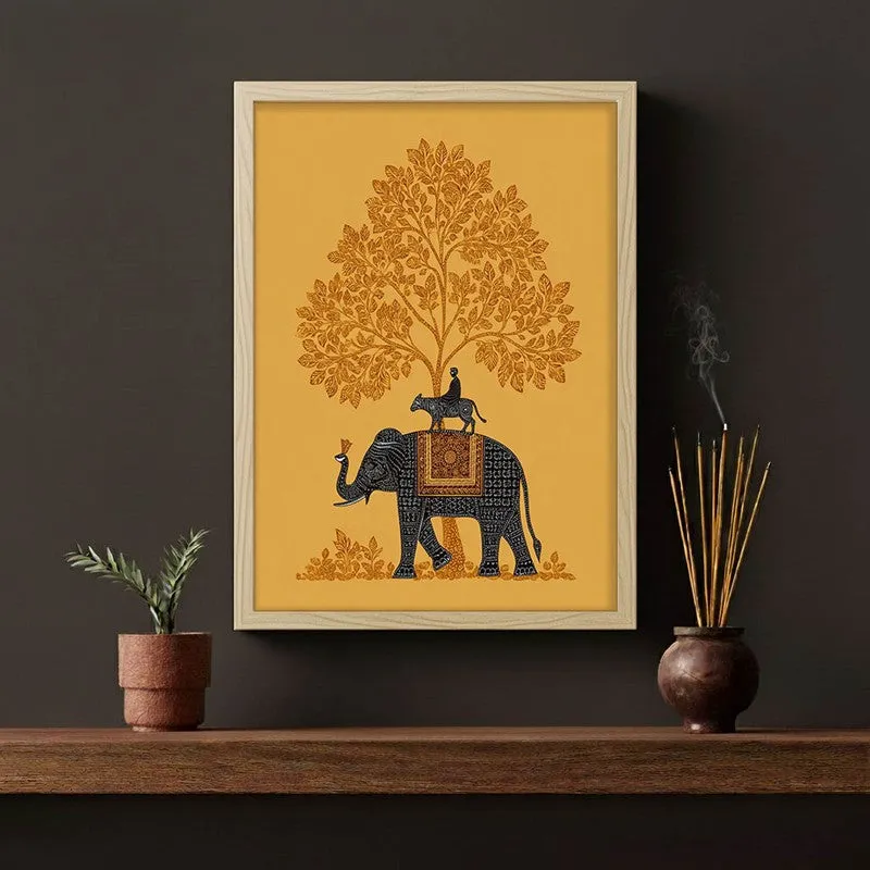 Vanraj Canvas Wall Painting With Brown Frame media 5