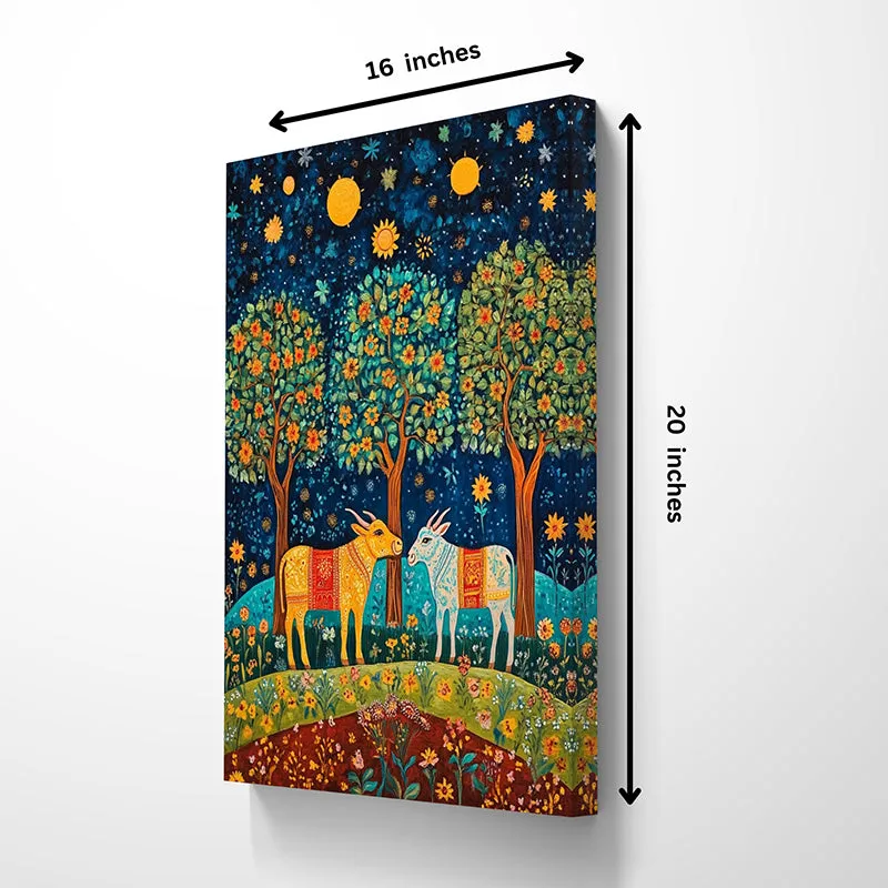Cattles Of Night Wall Painting media 5