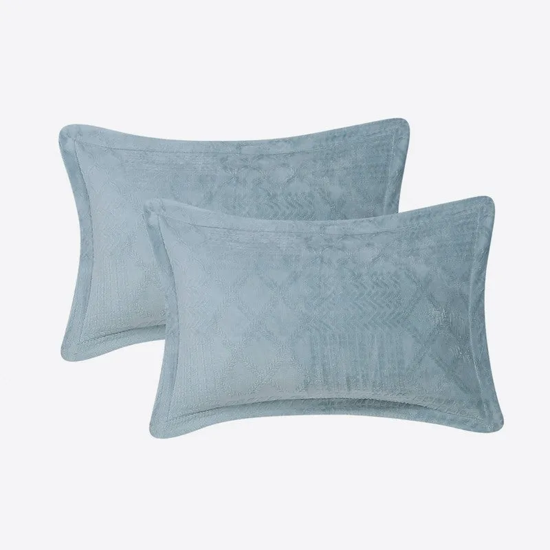 Monte Carlo Color Drift Bedsheet (Sky Blue) - 280 GSM media 4