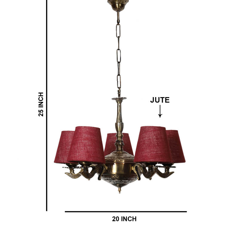 Lucido Conical Golden Antique Ceiling Lamp media 6