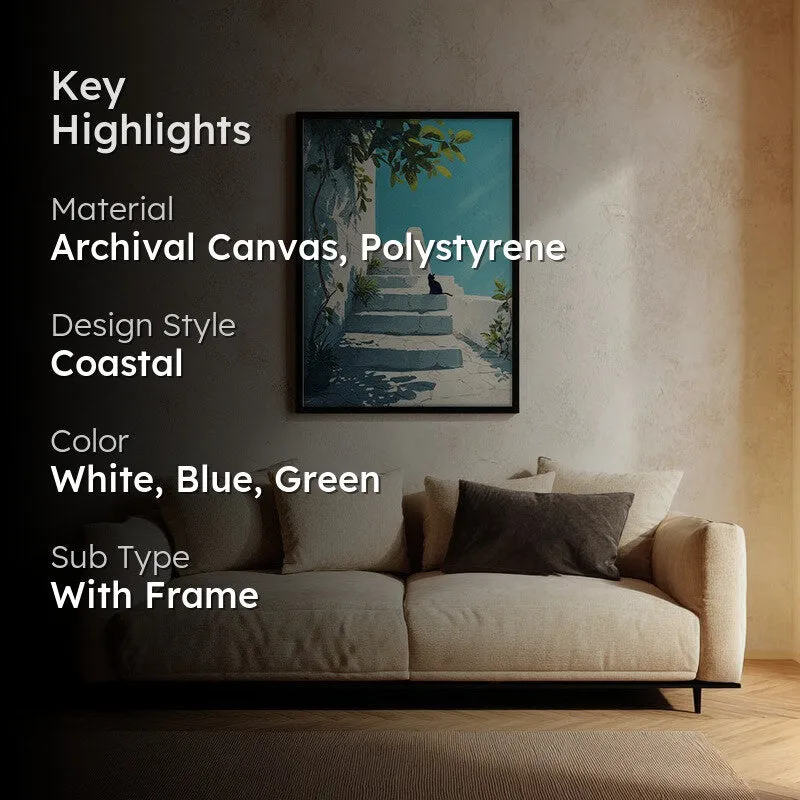 Terracotta Trail Canvas Wall Painting - Black Frame media 2