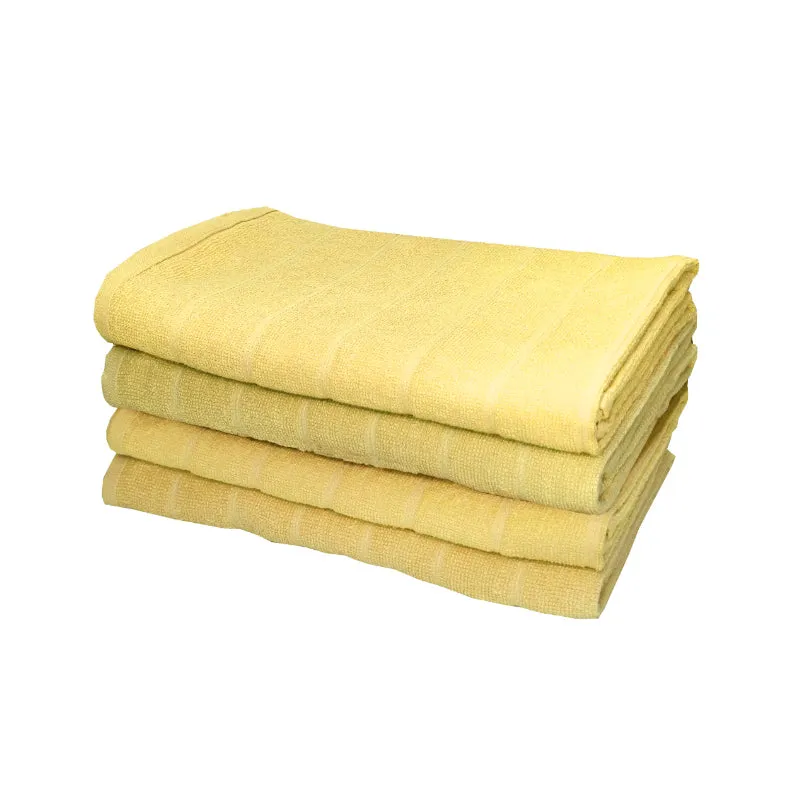 Sarda Bath Towel (Yellow) - Set Of Four media 5