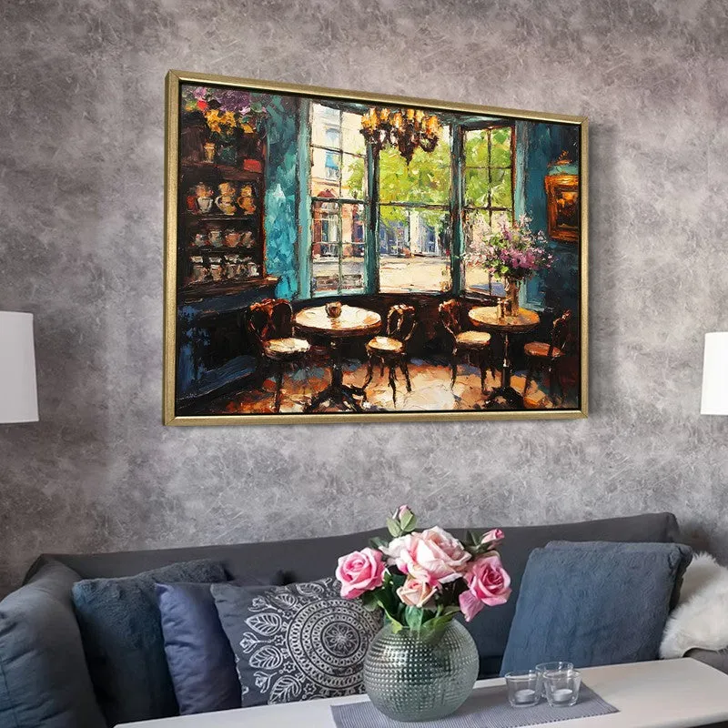 Vintage Parlor Canvas Wall Painting With Frame media 6