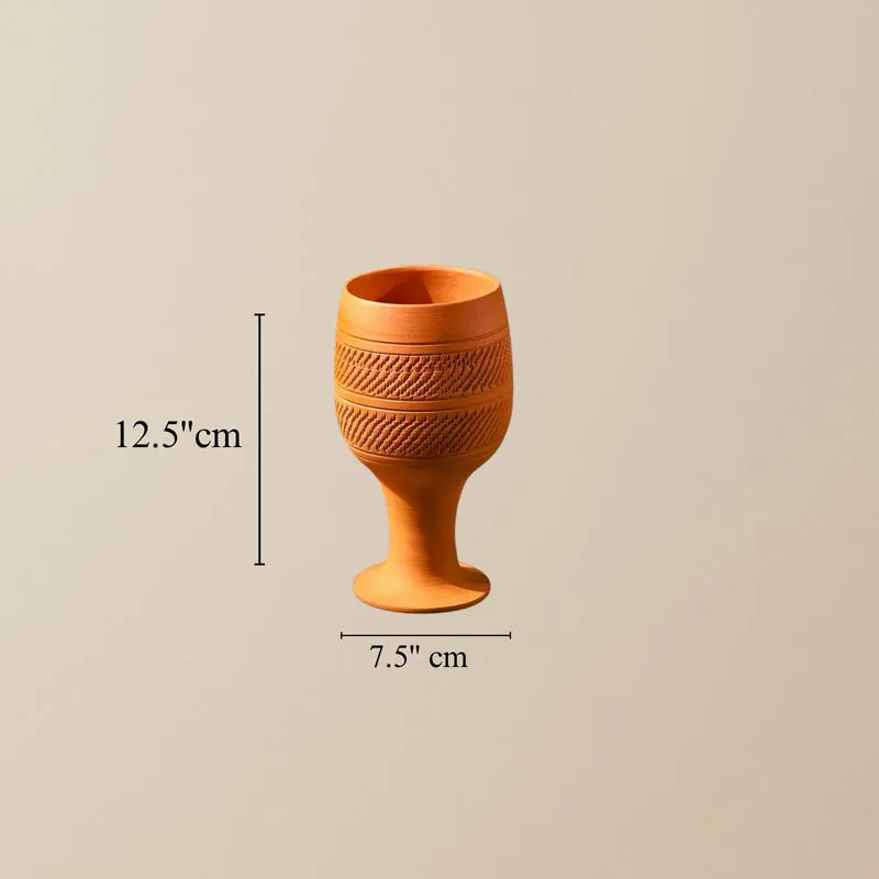 TerraVino Terracotta Stem Glass - Set Of Six media 6