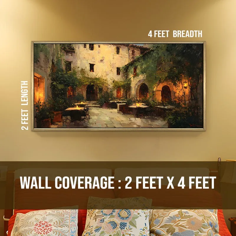 Lanterned Canvas Wall Painting With Frame media 9