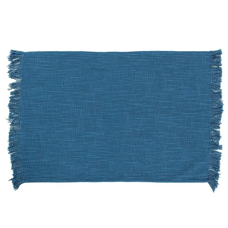 Elegant Blue Cotton Table Runner - Set Of Two media 3