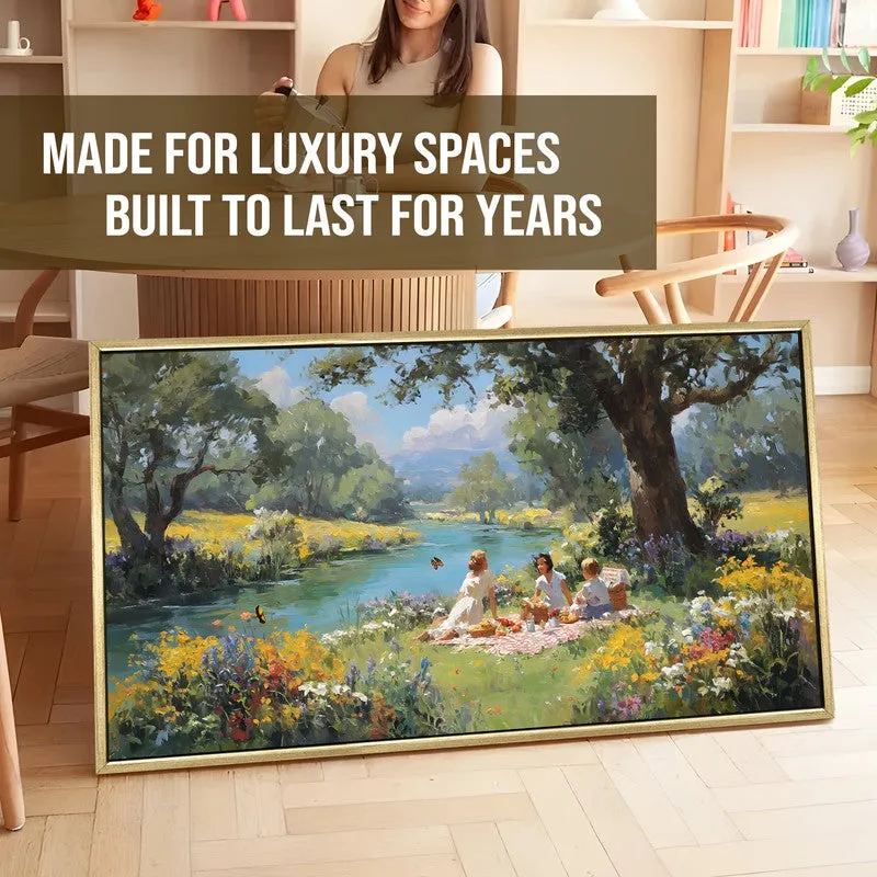 Riverside Rest Canvas Wall Painting With Frame media 5