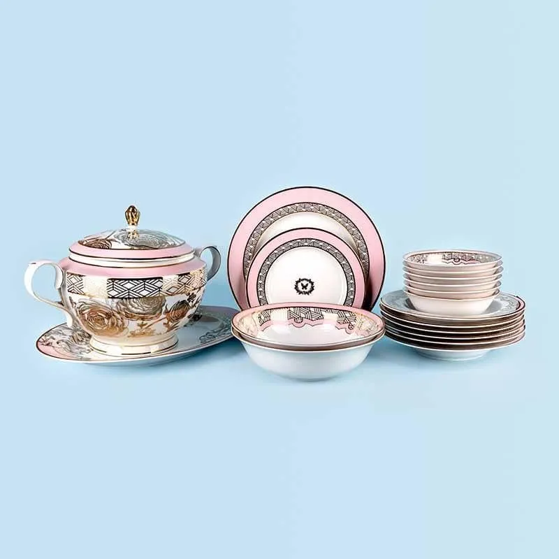 Rosette Dinner Set - 28 Piece Set media 1