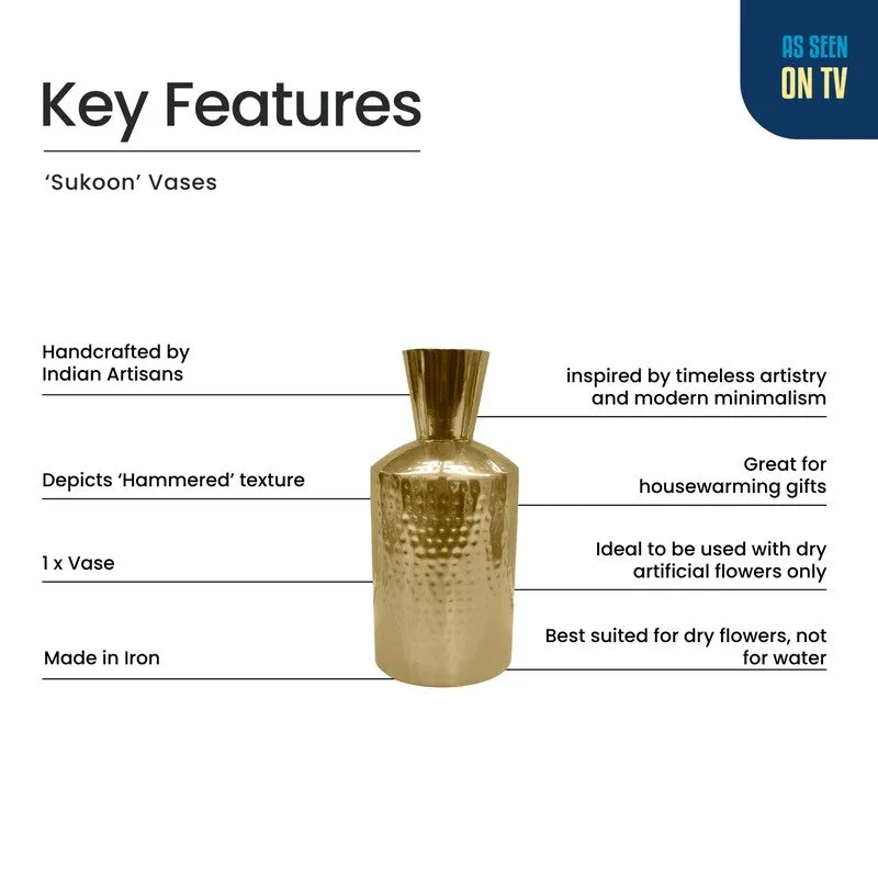 Nivelle Iron Vase - Gold media 6