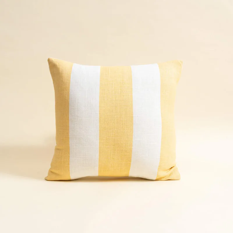 Belen Hand Printed Square Cushion Cover - Yellow media 3