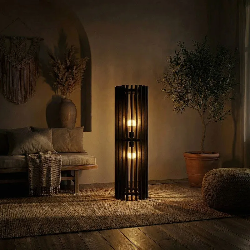 Divinit Wooden Slat Floor Lamp media 3