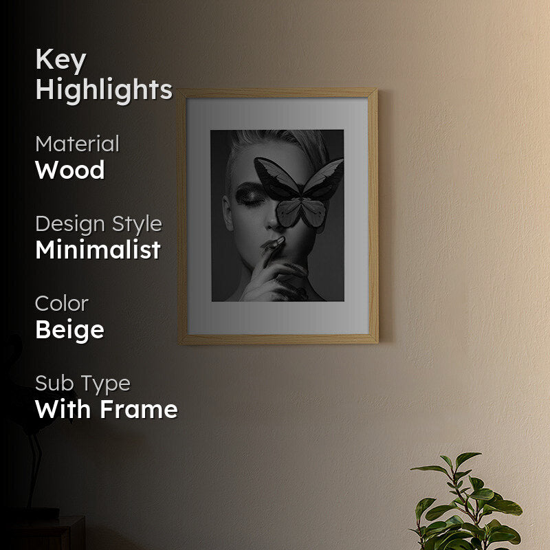 Erato Wooden Photo Frame - Beige media 2