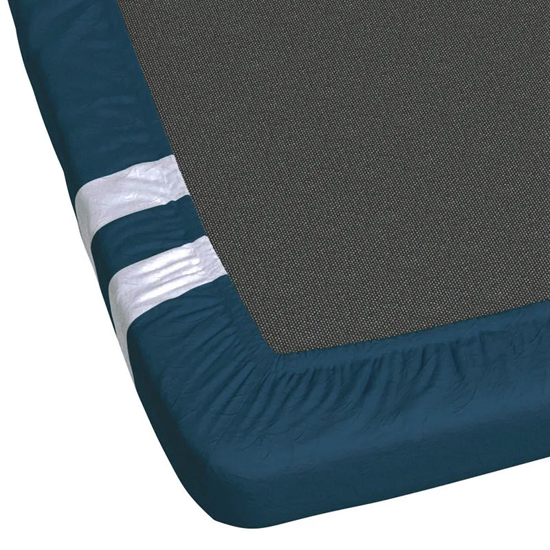 Nautica Dune Line Cotton Bedsheet (White & Navy Blue (500 TC) - 500 TC media 7