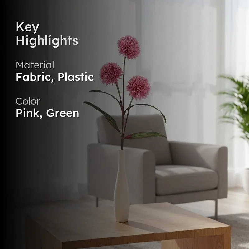 Autumn Chrysanthemum Artificial Flower Stem - Pink media 2