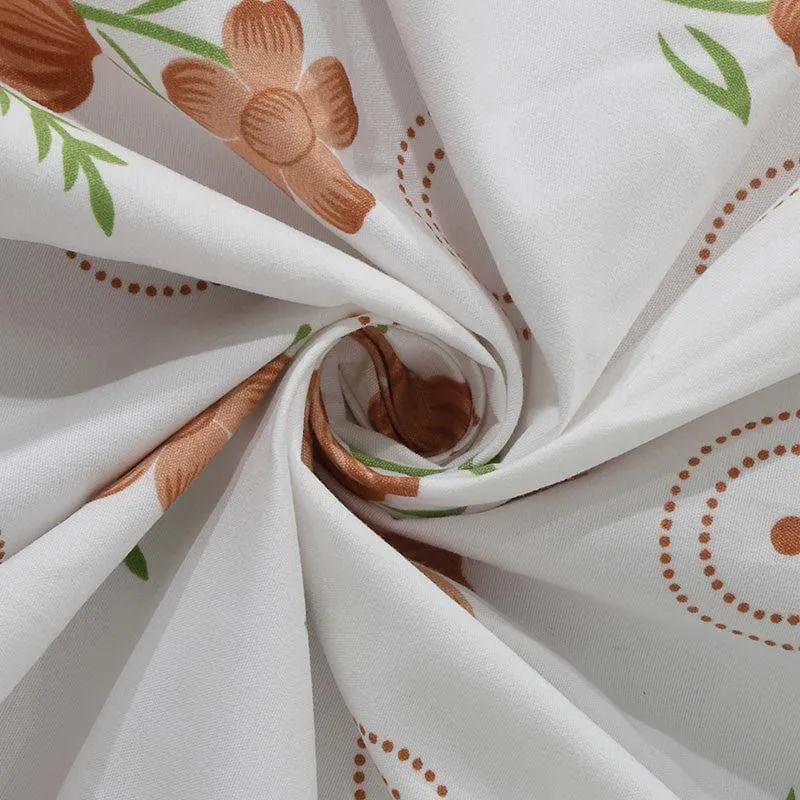 Peach Everly Bedsheet - 180 GSM media 4