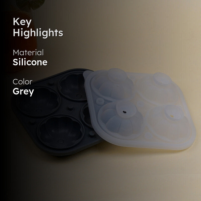 Chill Silicone 4-Cube Ice Mould - Grey media 2