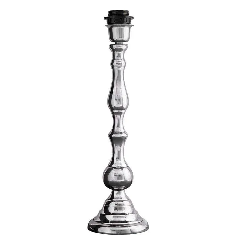 Graceful Gleam Silver Fabric Table Lamp - Silver,Red media 4