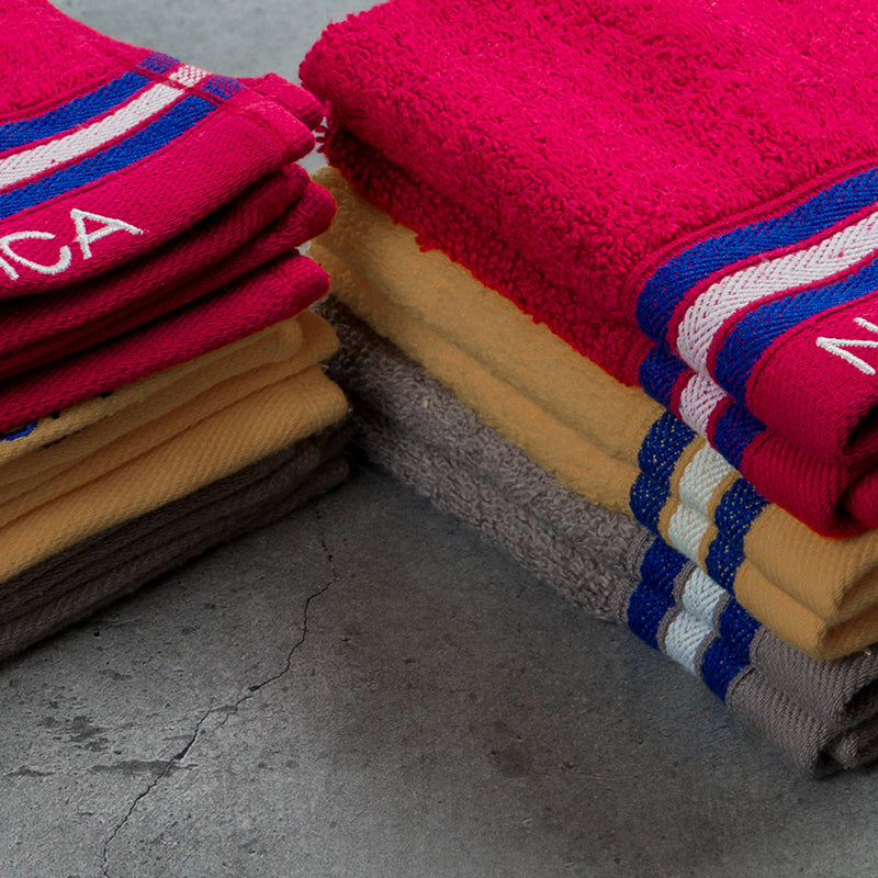 Nautica Dove Down Cotton Face Towel (Grey,Beige & Burgundy) - Set Of Twelve media 5