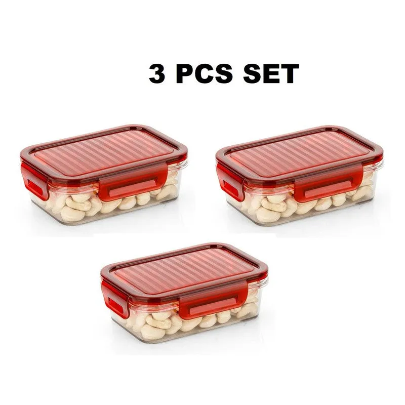UrbanKitchen Red Plastic Container (300 mL Each) - Set Of Three media 3
