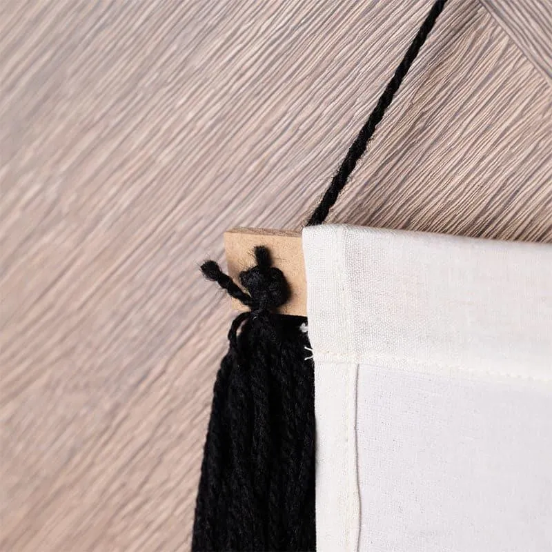 Never Give Up Banner Fabric & Wool Wall Accent - 5