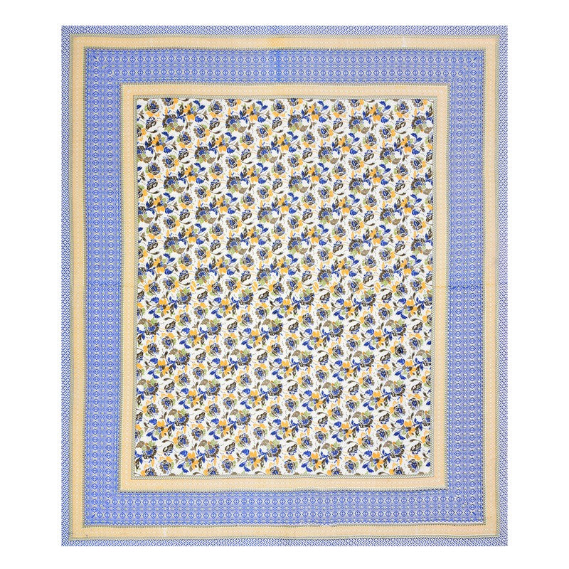 ModernNest Cotton Bedsheet (Blue) - 144 TC media 4