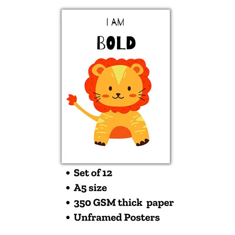 I Am Bold Leo Wall Poster  - Set Of Twelve media 6
