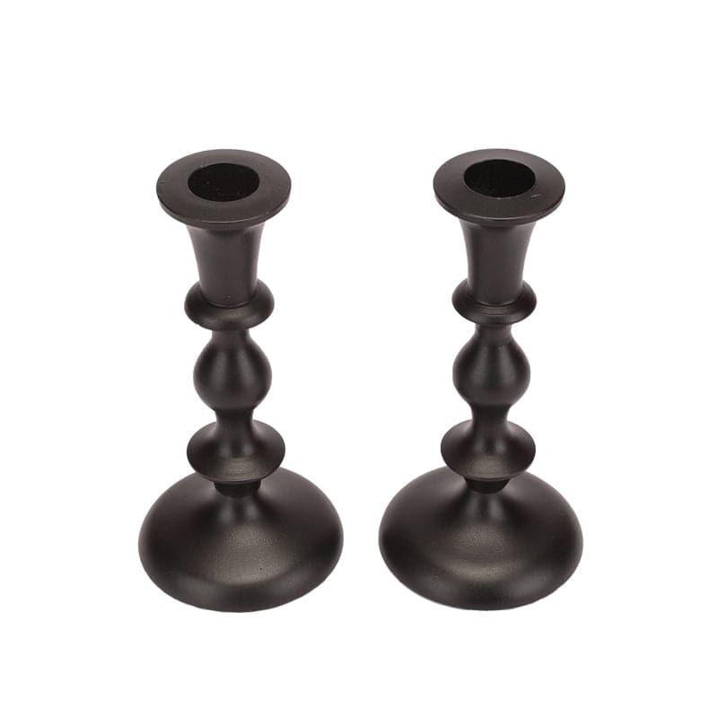Morgera Candle Holder (Black) - Set Of Two media 5