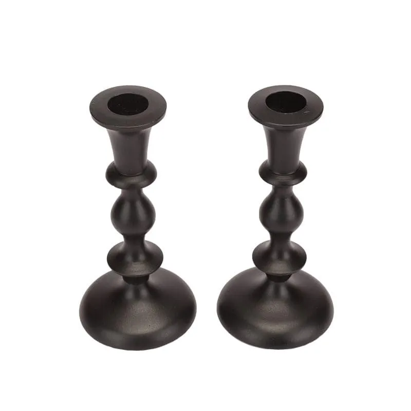 Morgera Candle Holder (Black) - Set Of Two media 5