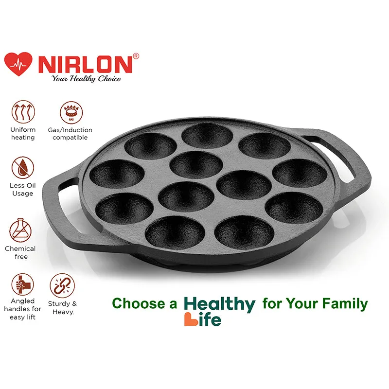 Nirlon Cast Iron Paniyaram Pan media 5